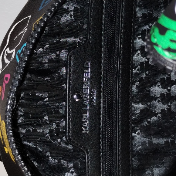 Karl Lagerfeld Black Neon Nights Backpack - Picture 8 of 9
